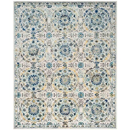Safavieh Evoke Power Loomed Large Rectangle Area Rug Ivory & Blue - 11 x 15 ft. EVK252C-1115